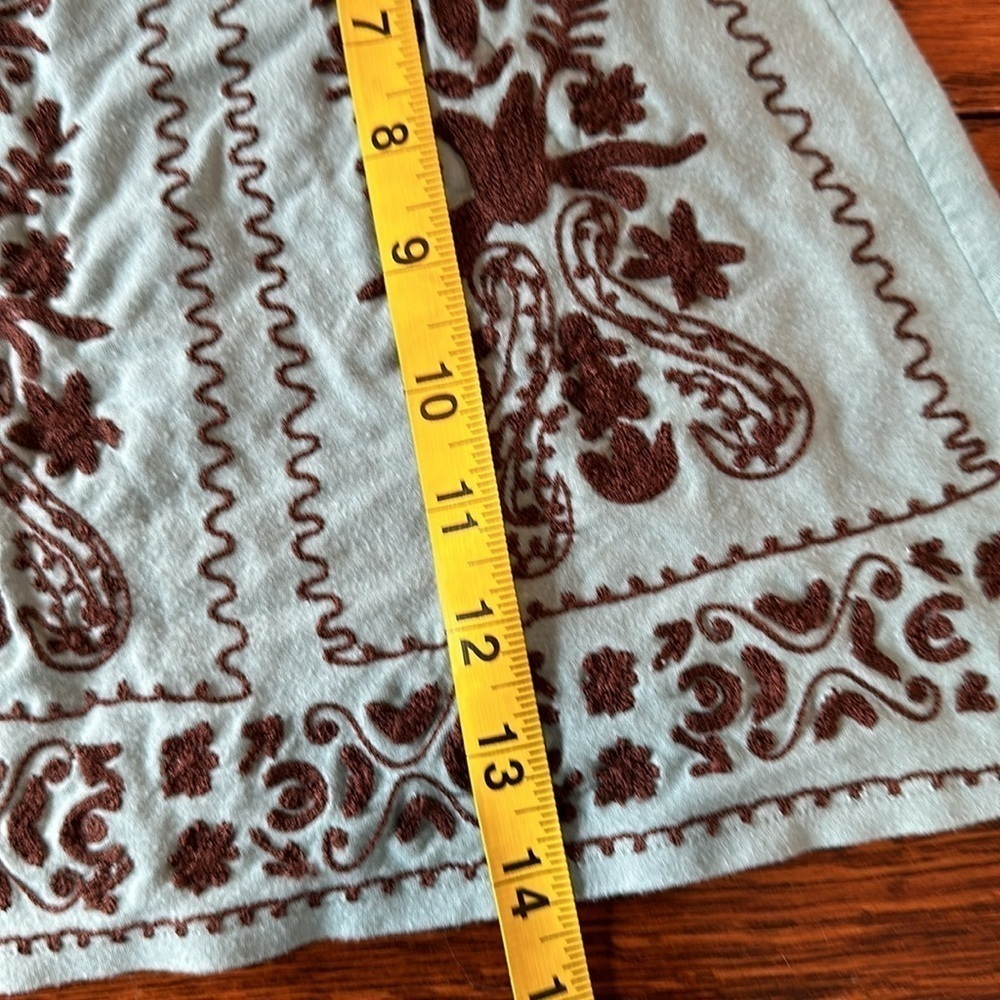 Girls Flowers by Zoe light blue and brown skirt size S - Picture 7 of 7